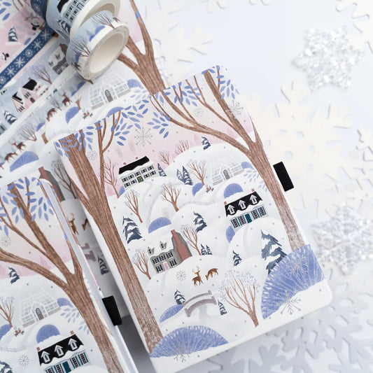 8X8 Winter Village - Square Dot Grid Notebook