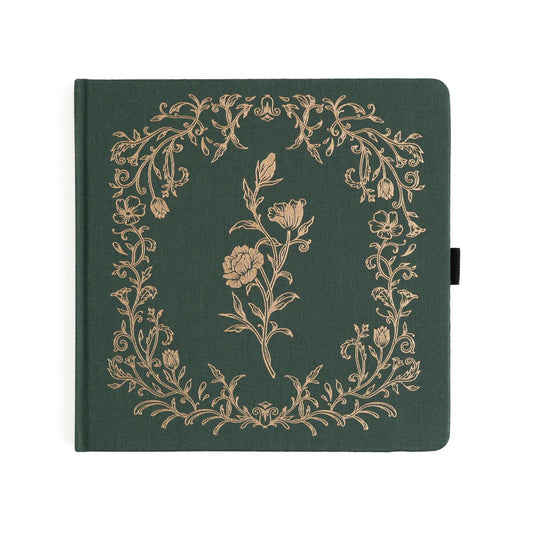 8X8 Antique Floral - Square Dot Grid Notebook