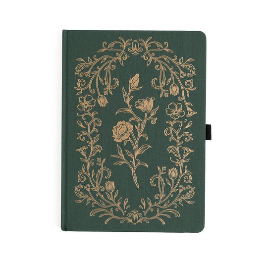 A5 Antique Floral - Dot Grid Notebook