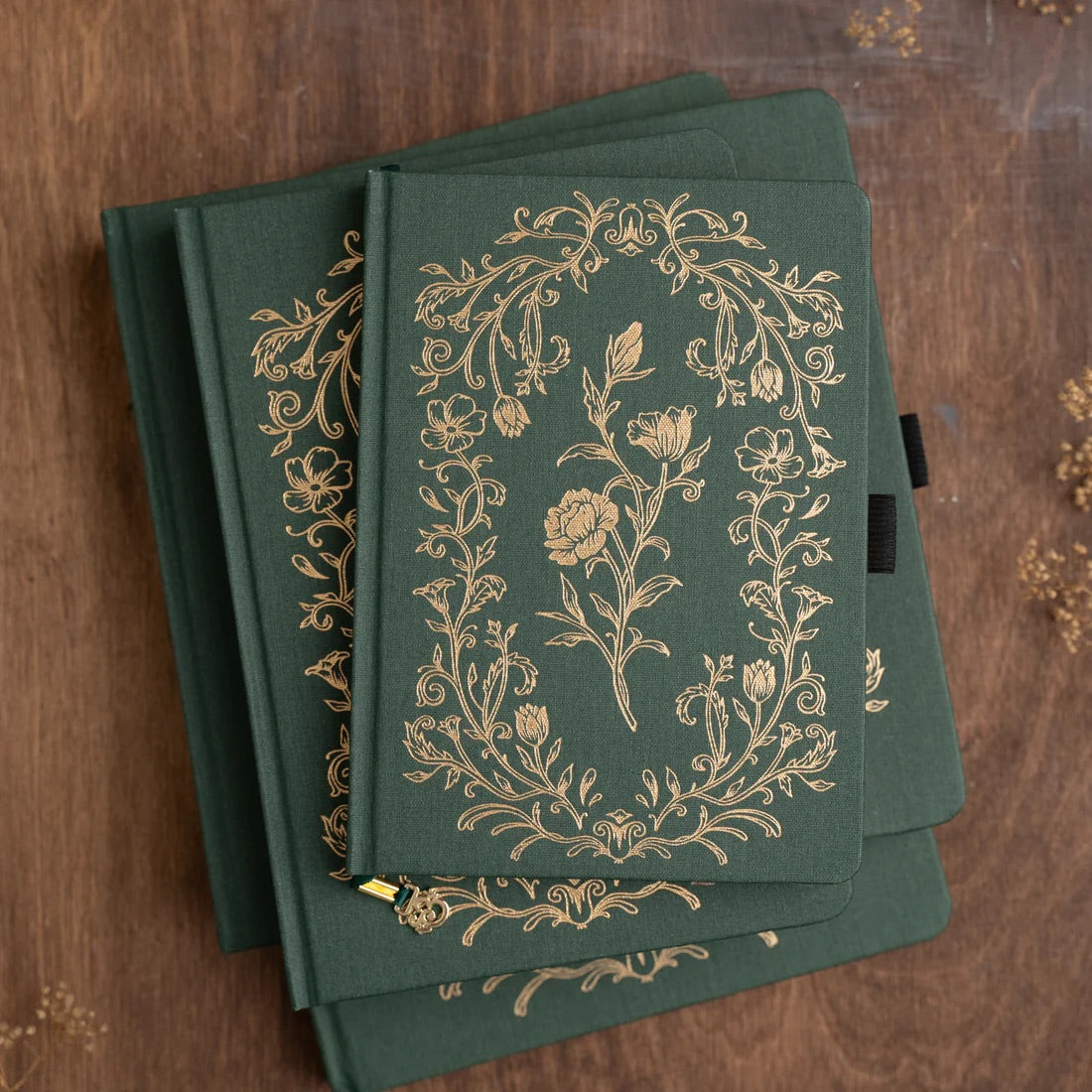 A5 Antique Floral - Dot Grid Notebook