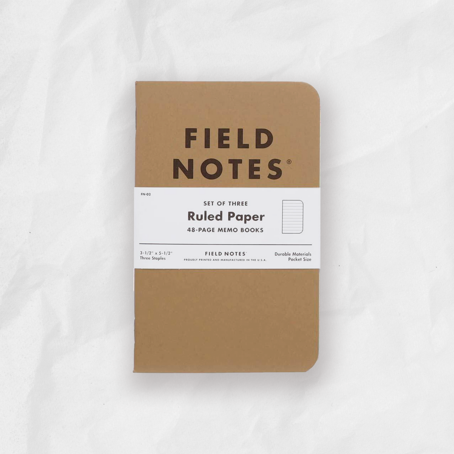 Field Notes - Kraft Notebook Set (3 Pack) - Ruled Paper
