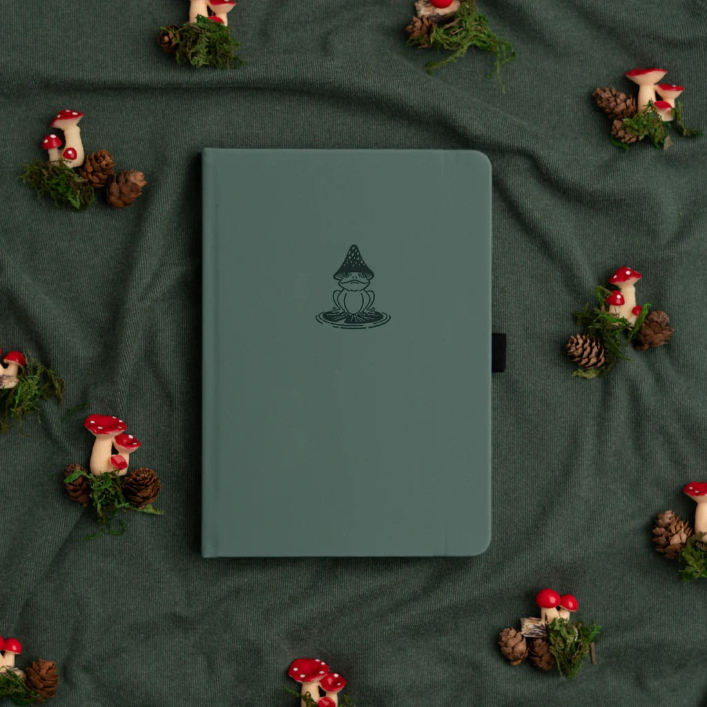 A5 Frog - 128 Pages - White Dot Grid Notebook