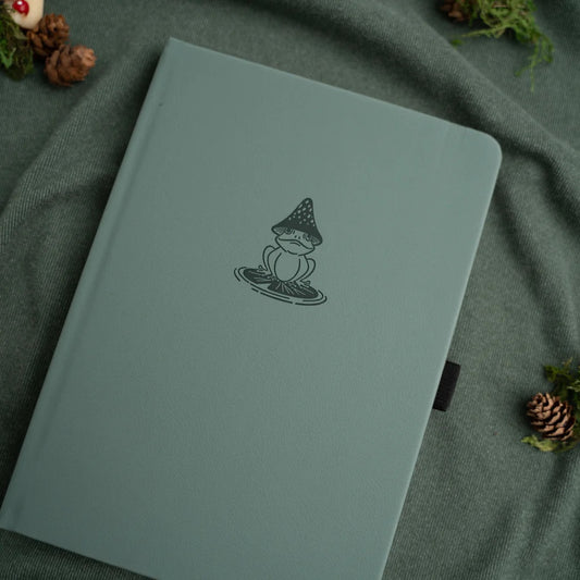 A5 Frog - 128 Pages - White Dot Grid Notebook