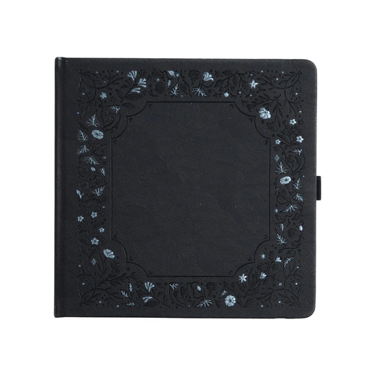 8X8 Midnight Floral - Square Dot Grid Notebook