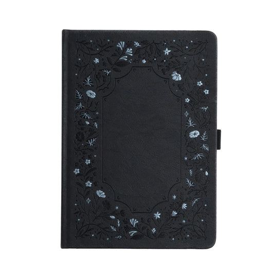A5 Midnight Floral - Dot Grid Notebook