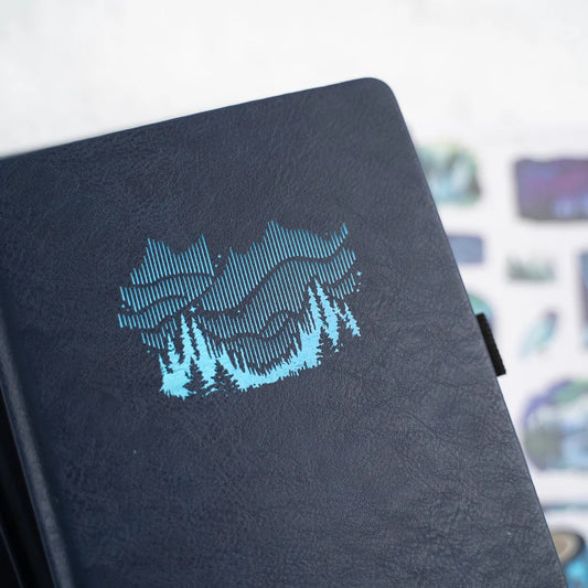 B5 Northern Lights - White Dot Grid Notebook