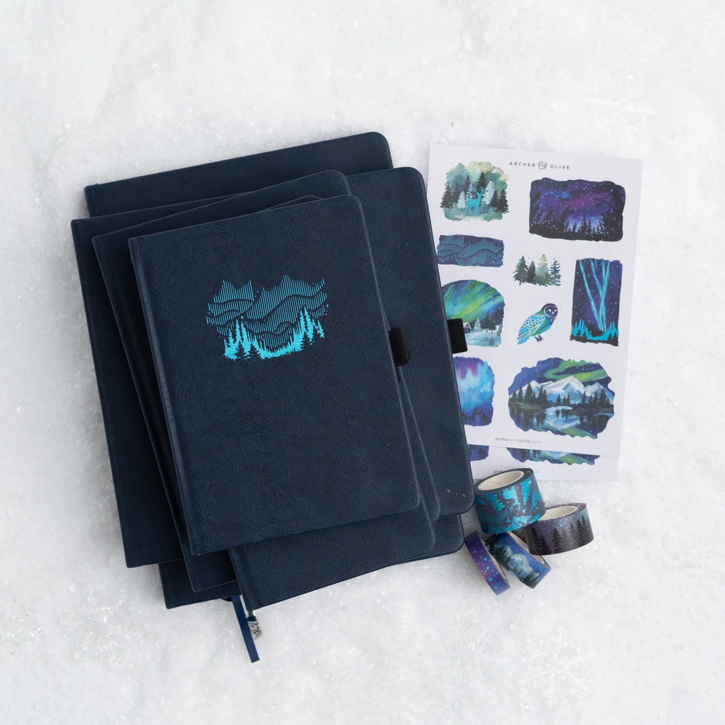 B5 Northern Lights - White Dot Grid Notebook