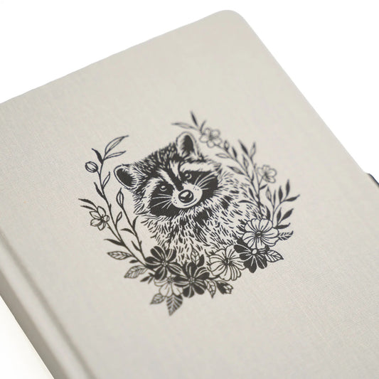 8X8 Radiant Racoon - Square Dot Grid Notebook