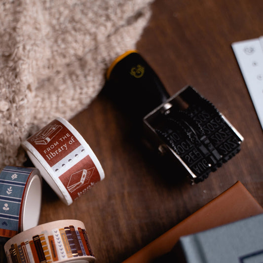 Rotating Date Stamp and Ink Pad - Library Subscription Box