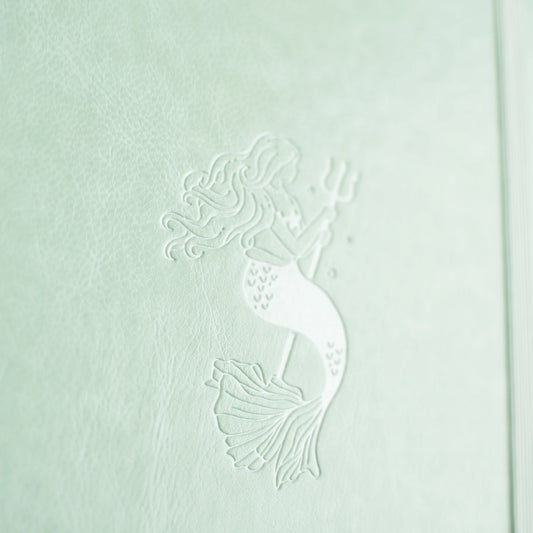 8x8 Vintage Mermaid - White Dot Grid Notebook