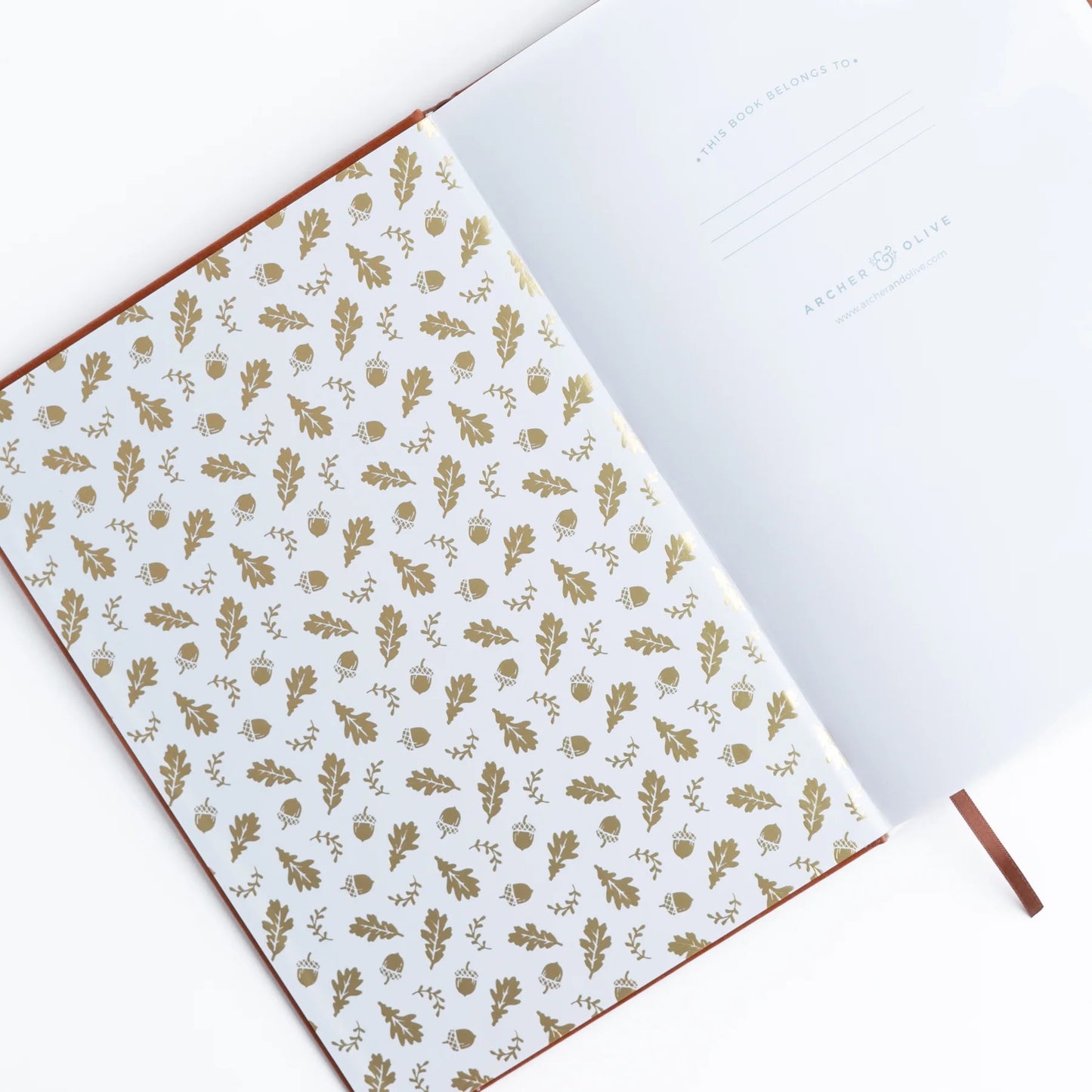 8x8 Acorns - White Dot Grid Notebook