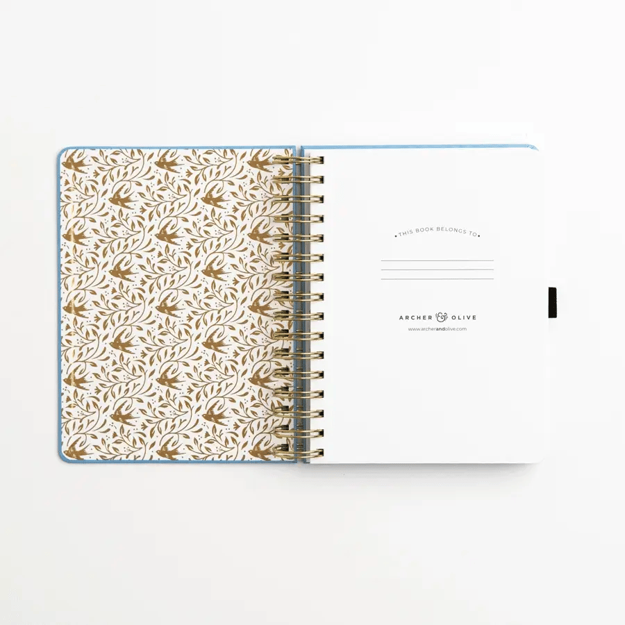 Wire-O Bound A5 Songbird Blue - 2026 Dated Planner (Wire-O Bound)