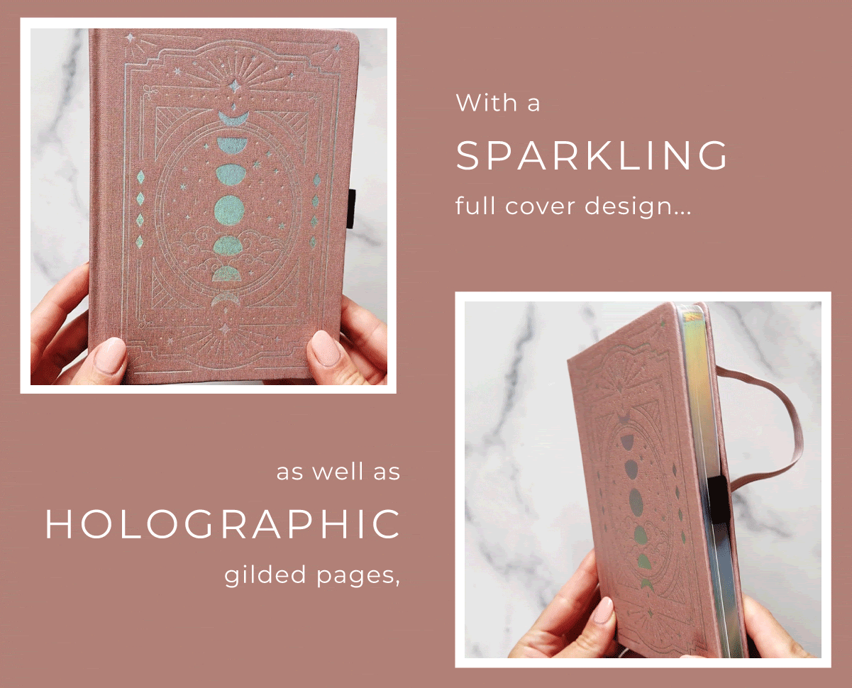 8X8 Wonderstruck in Shimmer - Square Dot Grid Notebook