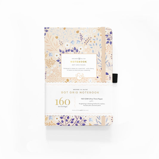 A5 Blush A Bye - White Dot Grid Notebook