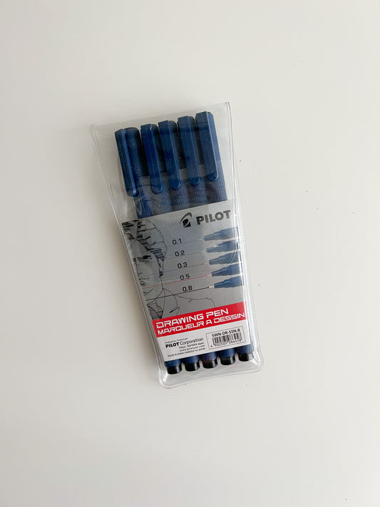Pilot Drawing Pen: 5 Pack Set