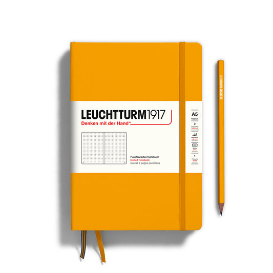 Medium A5 Rising Sun - Dotted Hardcover Notebook
