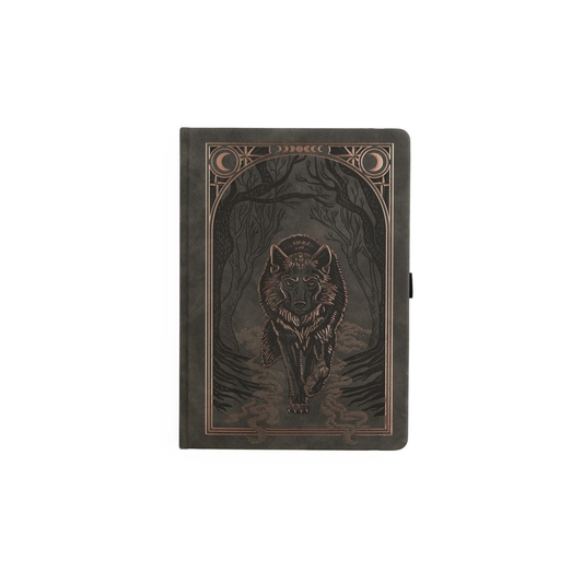 A5 Wolf in the Night - Dot Grid Notebook