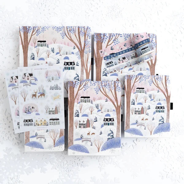 8X8 Winter Village - Square Dot Grid Notebook