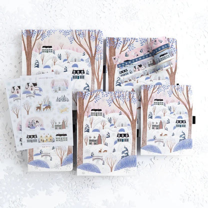 8X8 Winter Village - Square Dot Grid Notebook