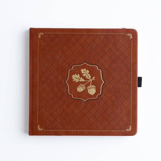 8x8 Acorns - White Dot Grid Notebook