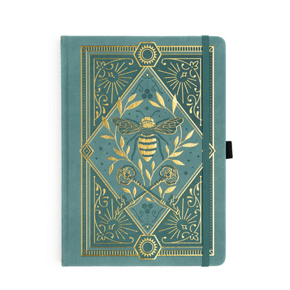 B5 Keeper of the Bees in Soft Teal - Dot Grid Notebook