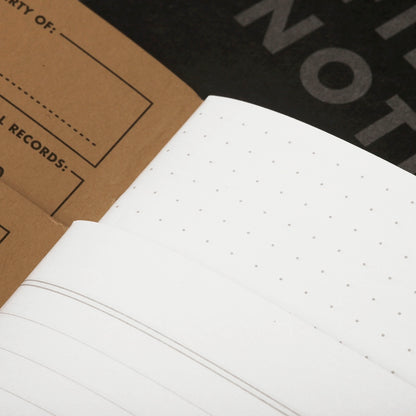 Field Notes - Pitch Black Notebook Set (3 Pack) - Dot Paper