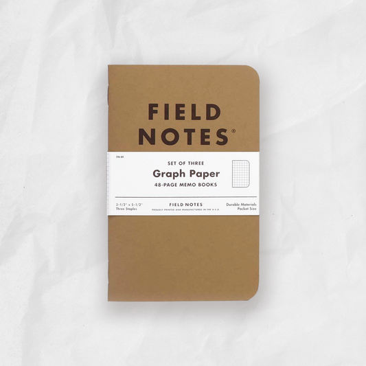 Field Notes - Kraft Notebook Set (3 Pack) - Graph Paper