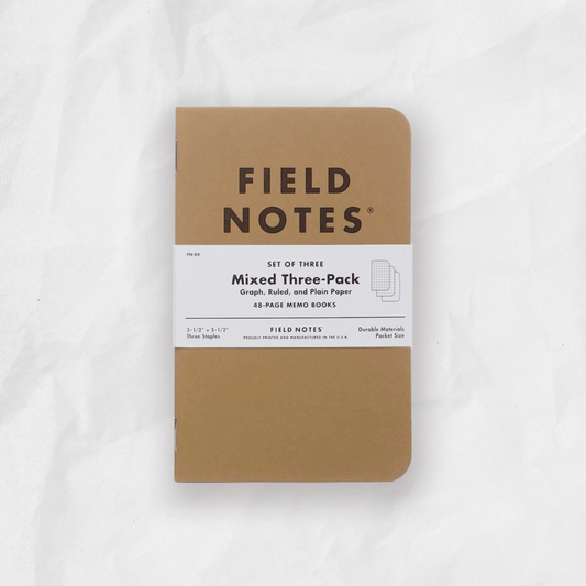 Field Notes - Kraft Notebook Set (3 Pack) - Mixed Paper