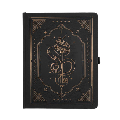 The Coiled Key Notebook - Lettersize in Black Pages
