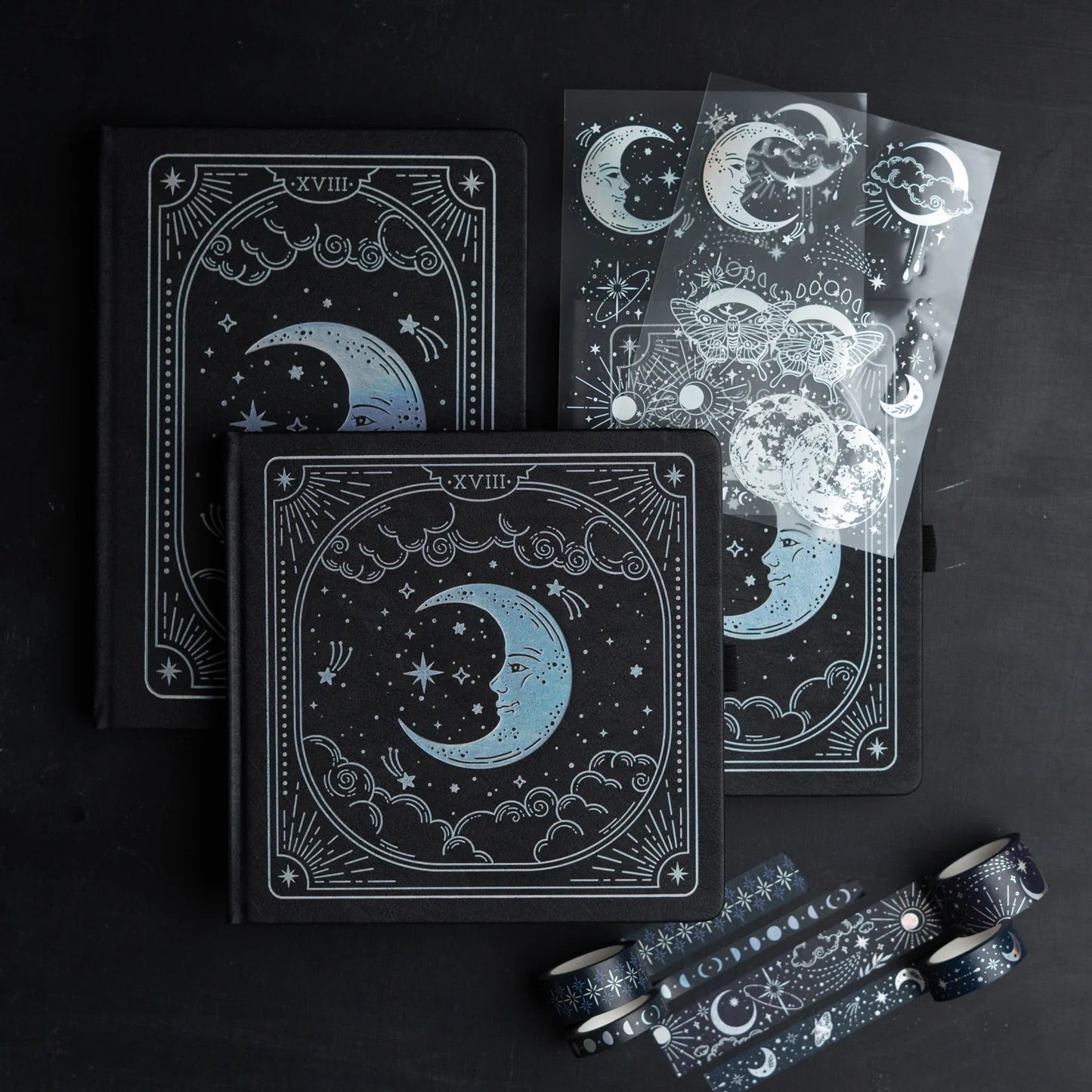 A5 Lunar Veil - Blackout Notebook