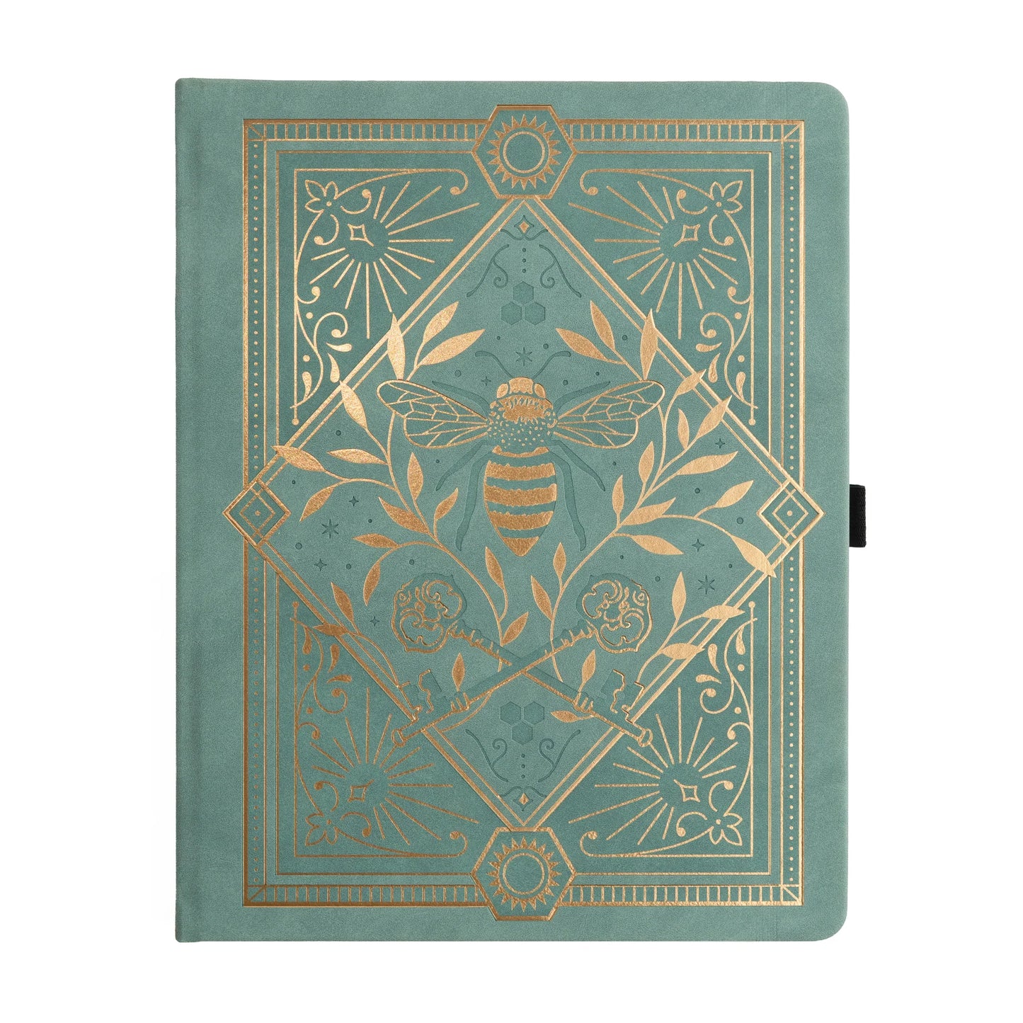 LS Keeper of the Bees in Soft Teal - Lettersize Dot Grid Notebook