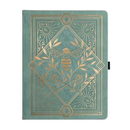 LS Keeper of the Bees in Soft Teal - Lettersize Dot Grid Notebook