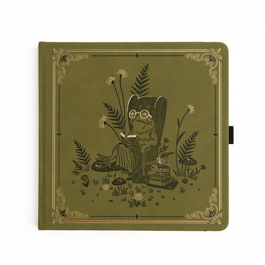 8x8 Literary Frog - Dot Grid Notebook