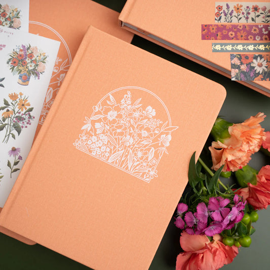 A5 Wildflowers Framed - Dot Grid Notebook
