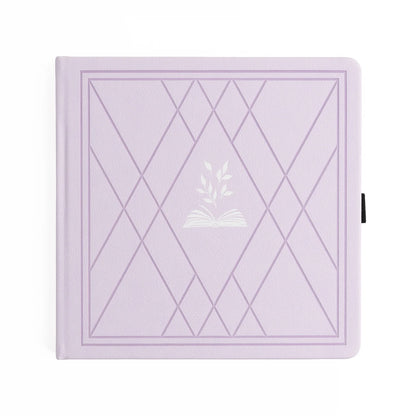 8x8 Vintage Library in Lilac - Dot Grid Notebook