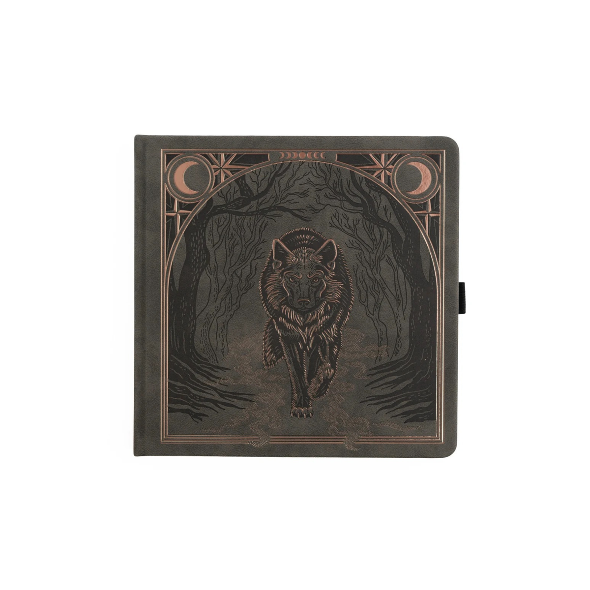 8x8 Wolf in the Night - Square Dot Grid Notebook