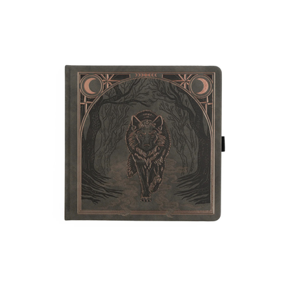 8x8 Wolf in the Night - Square Dot Grid Notebook