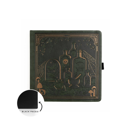 8x8 Apothecary Shelf - Blackout Notebook - Square Dot Grid Notebook