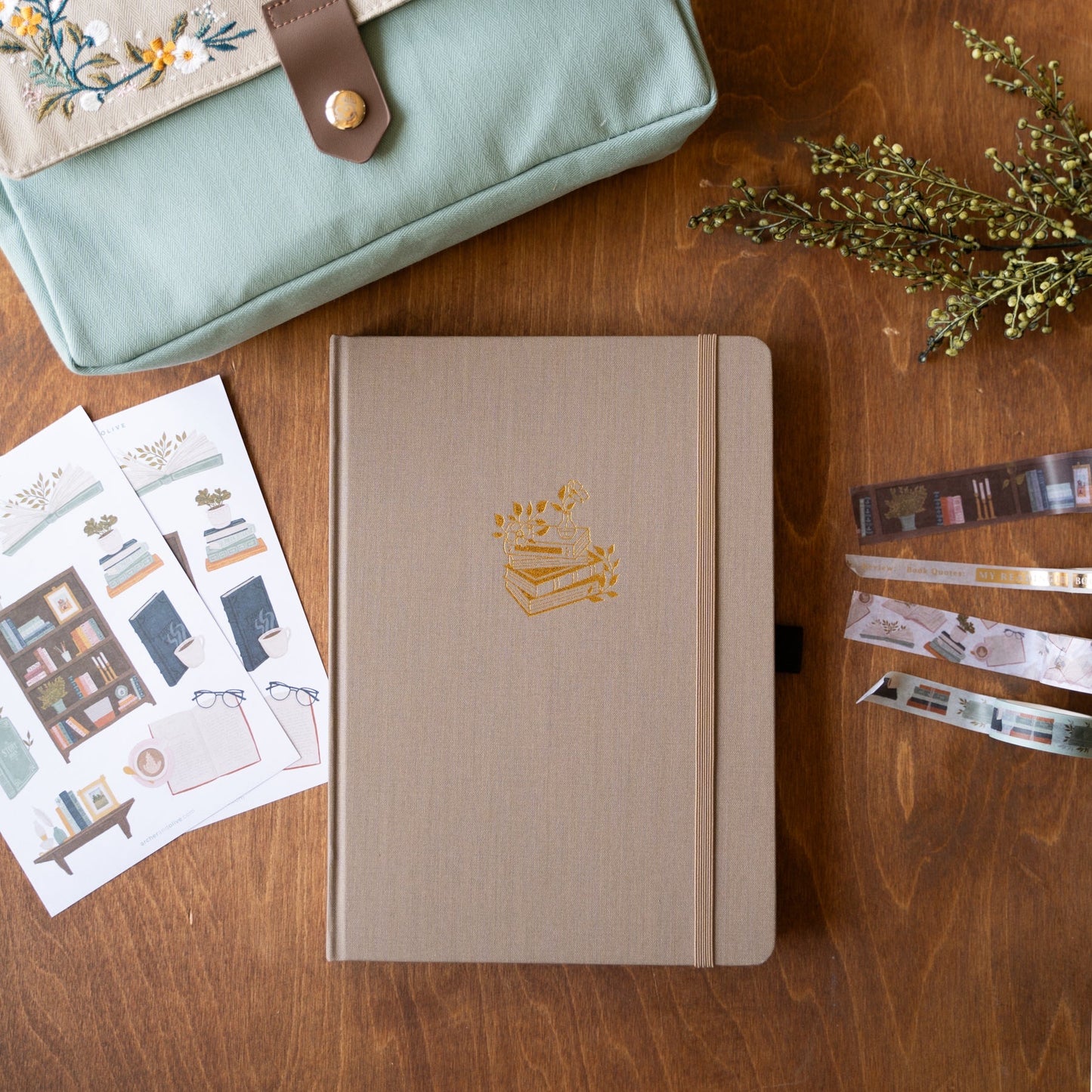 A5 Books & Flowers Notebook