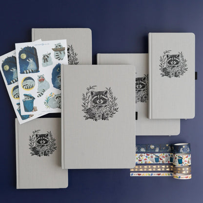 A5 Radiant Raccoons - Dot Grid Notebook