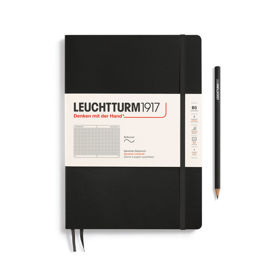 Composition B5 Black - Squared Softcover Notebook