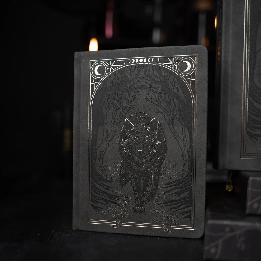 B6 Wolf in the Night - Dot Grid Notebook