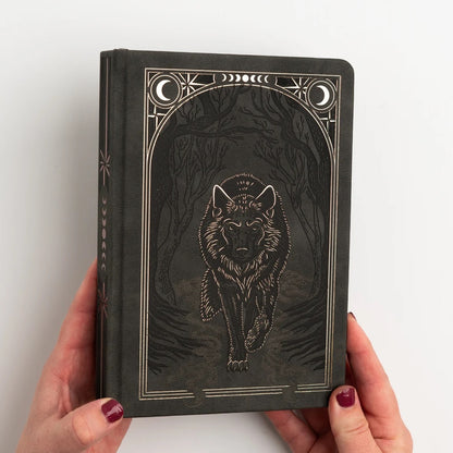 B6 Wolf in the Night - Dot Grid Notebook