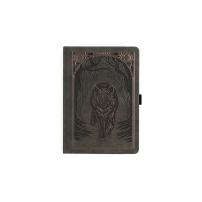 B6 Wolf in the Night - Dot Grid Notebook
