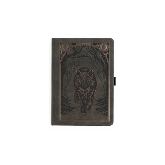 B6 Wolf in the Night - Dot Grid Notebook
