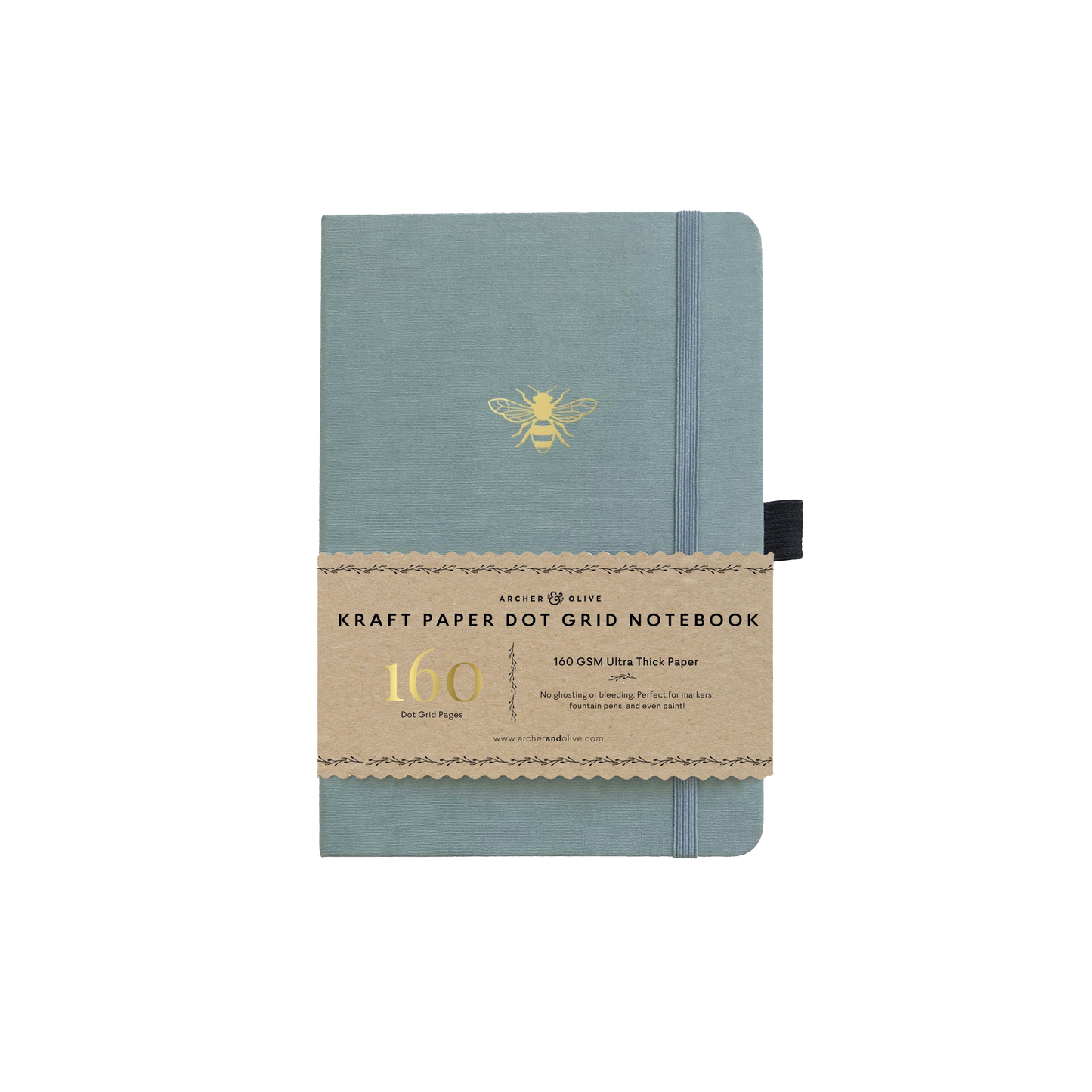 A5 Vintage Bee - Kraft Dot Grid Notebook