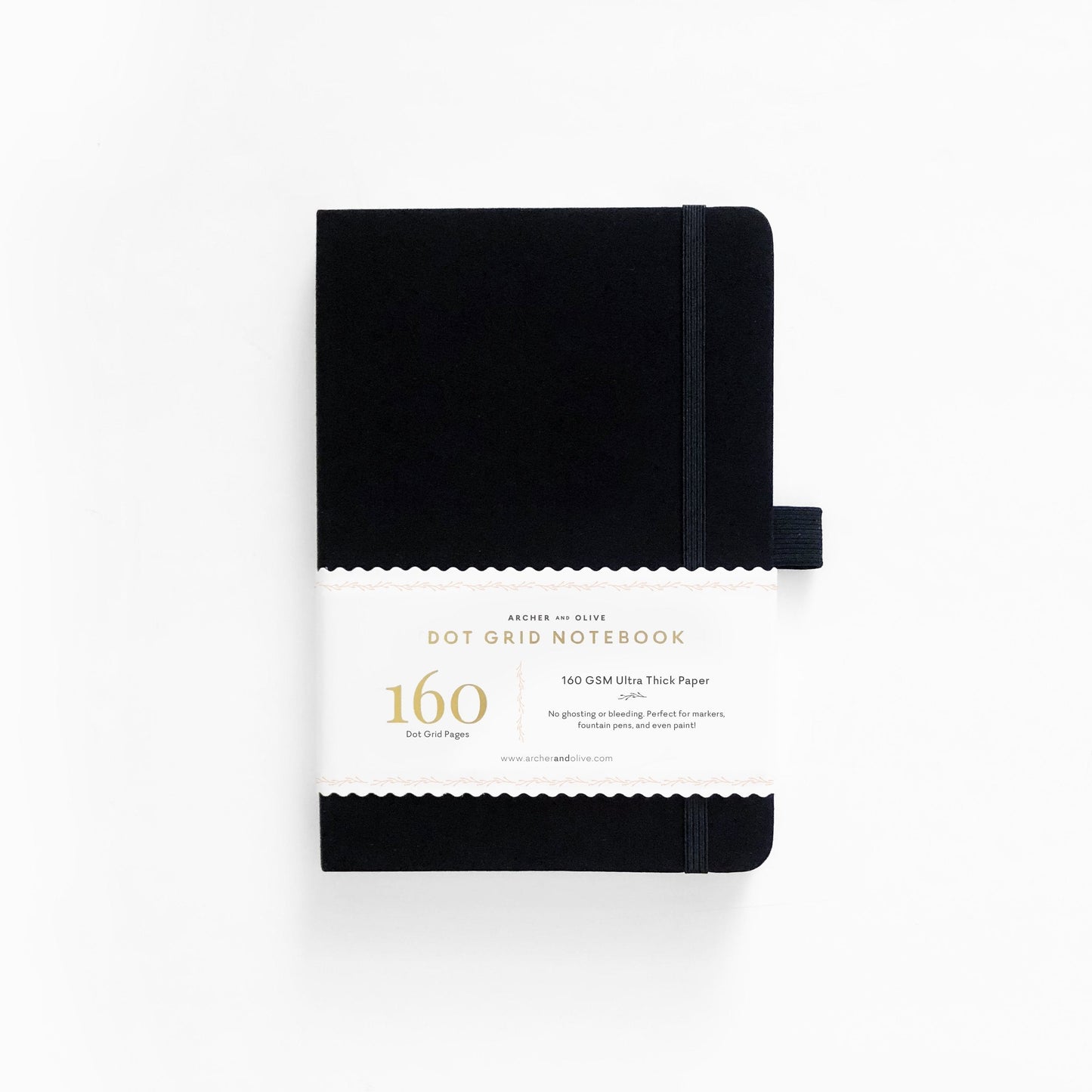 A5 Black - White Dot Grid Notebook