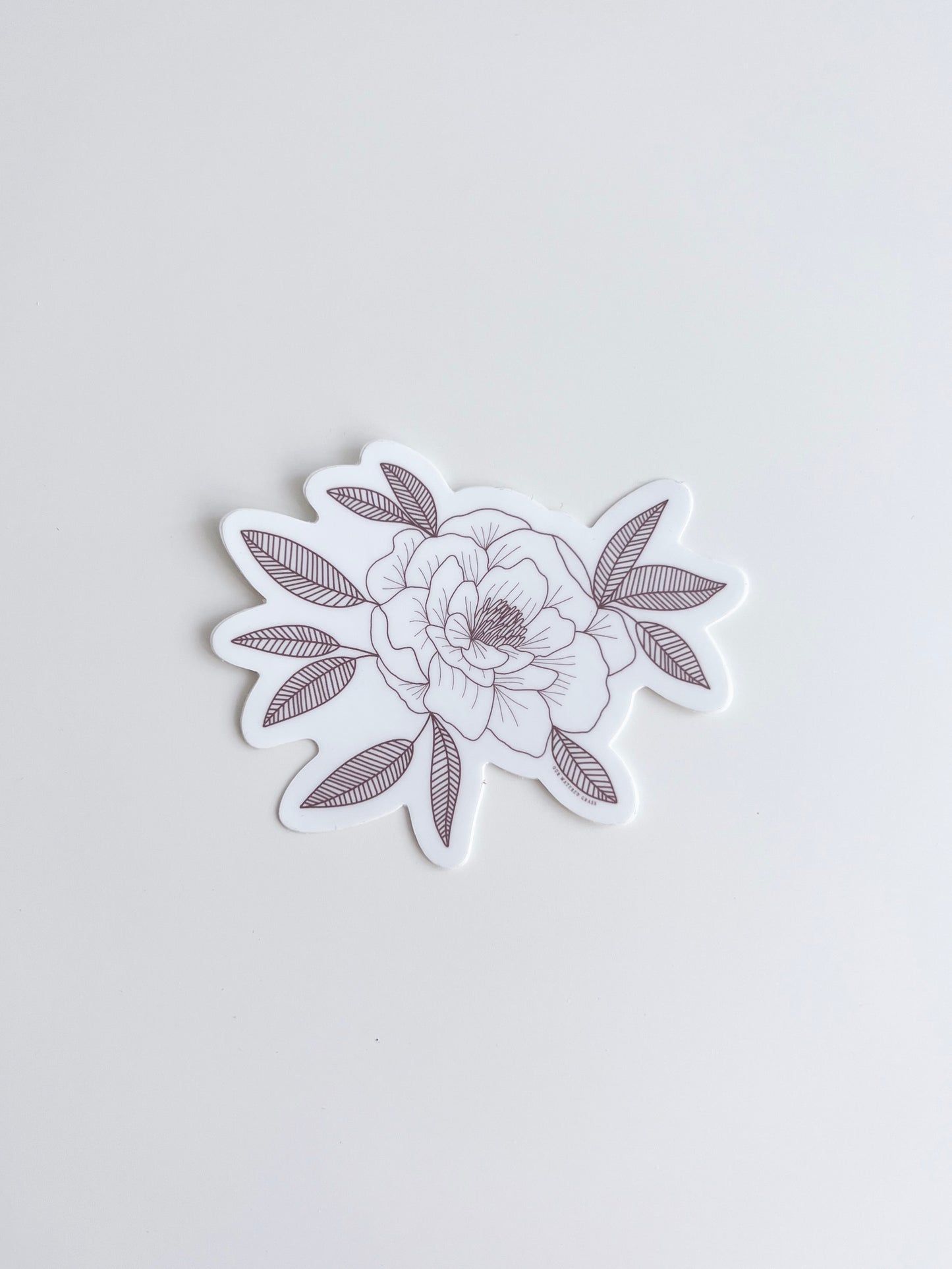 Pink Peony Die Cut Sticker