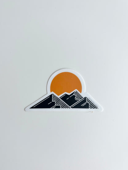 Mountain Sun Die Cut Sticker