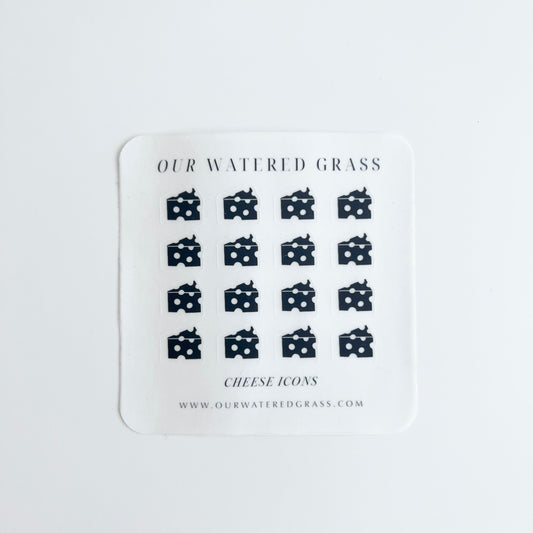 Cheese Icon Sticker Sheet